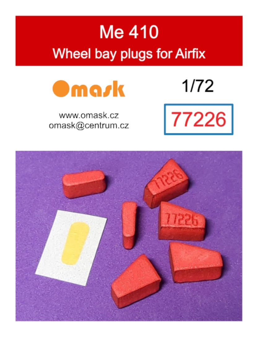 Omask 77226 Bouchons de puits de train d&amp;#39;atterrissage pour Me 410 (pour Airfix) 1/72