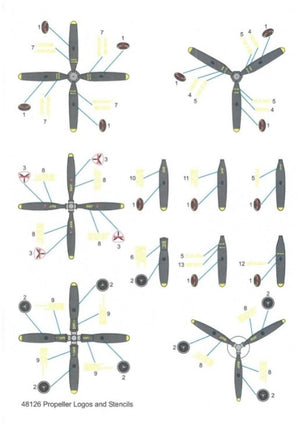 Pochoirs d&amp;#39;hélice Techmod 48126 1/48 – image 3