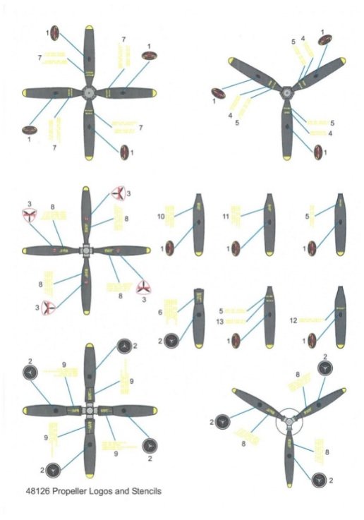 Pochoirs d&amp;#39;hélice Techmod 48126 1/48 – image 3