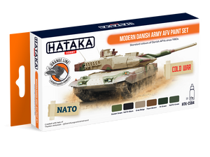 Kit de peinture Hataka HTK-CS84 pour véhicules blindés de combat de l&amp;#39;armée danoise moderne (6 x 17 ml)