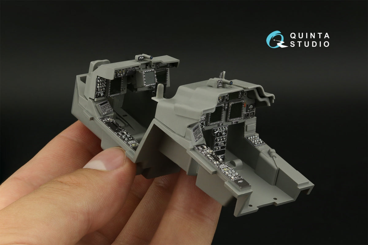 Intérieur imprimé en 3D et coloré sur papier décalcomanie (Takom) pour AH-64DI Saraf de Quinta Studio QDS-35104 (petite version) à l&amp;#39;échelle 1/35 – Bild 11