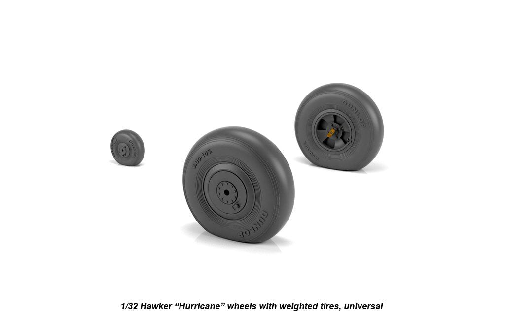 Roues de Hawker Hurricane Armory Models AW32403 avec pneus lestés 1/32