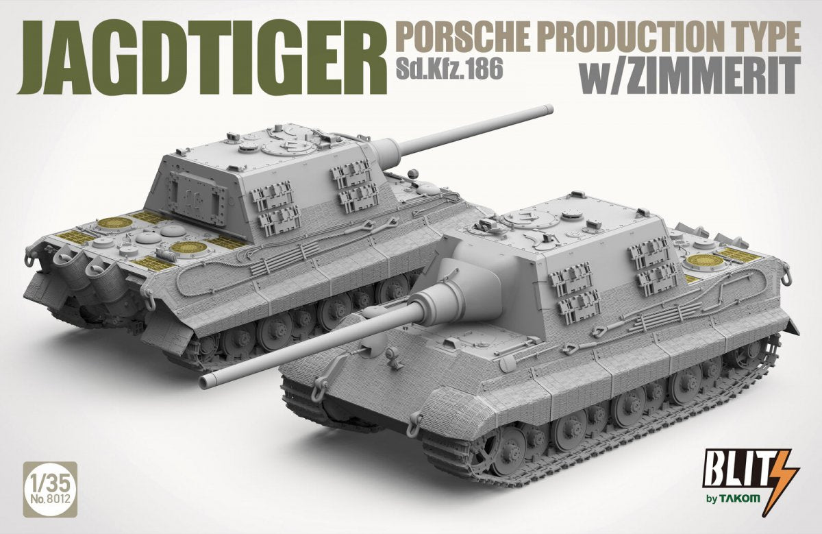 Takom 8012 JAGDTIGER PORSCHE TYPE DE PRODUCTION Sd.Kfz.186 avec ZIMMERIT 1/35 – image 3