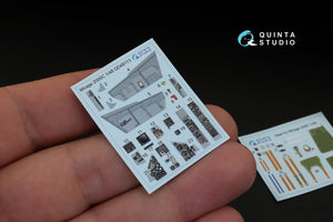 Intérieur imprimé en 3D et coloré sur papier décalcomanie Quinta Studio QD48113 Mirage 2000C (pour kit Kinetic) 1/48  – immagine 3