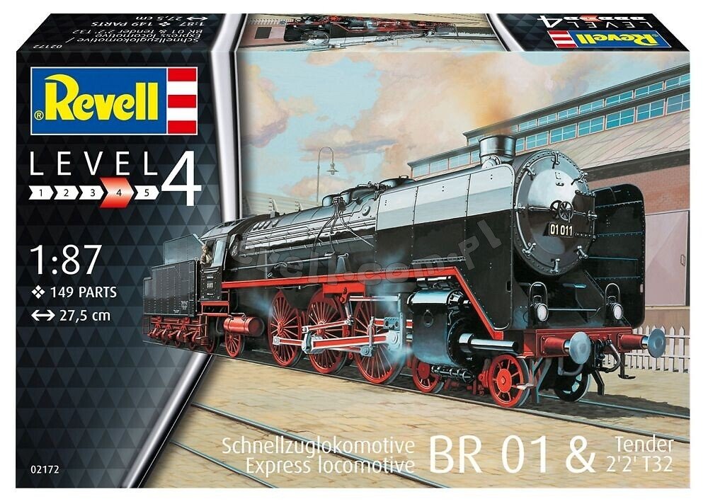 Revell 02172 Schwere Schnellzuglokomotive avec Tender 2'2 T32 BR 01 1/87