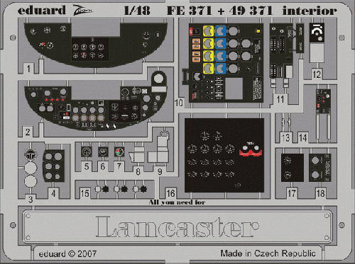 Intérieur du Lancaster FE371 d&amp;#39;Eduard, échelle 1/48, Tamiya