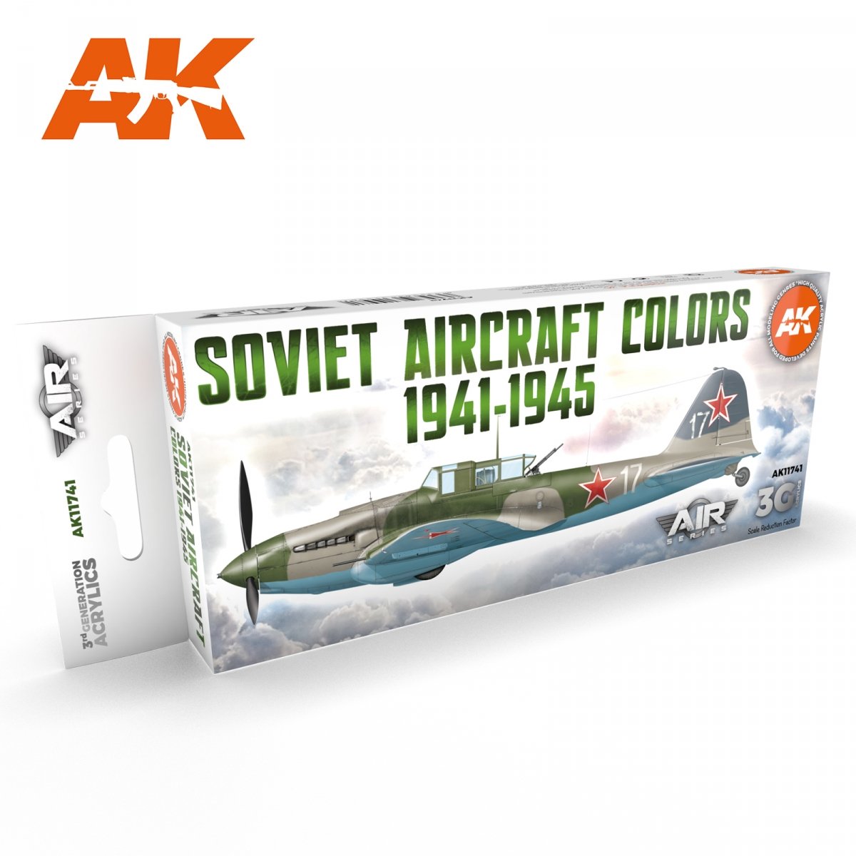 AK Interactive AK11741 Couleurs des avions soviétiques 1941-1945 8x17 ml