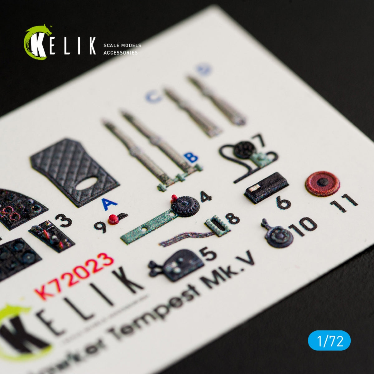 KELIK K72023 HAWKER TEMPEST MK.V DÉCALCOMANIES 3D INTÉRIEURES POUR KIT AIRFIX 1/72 – image 3