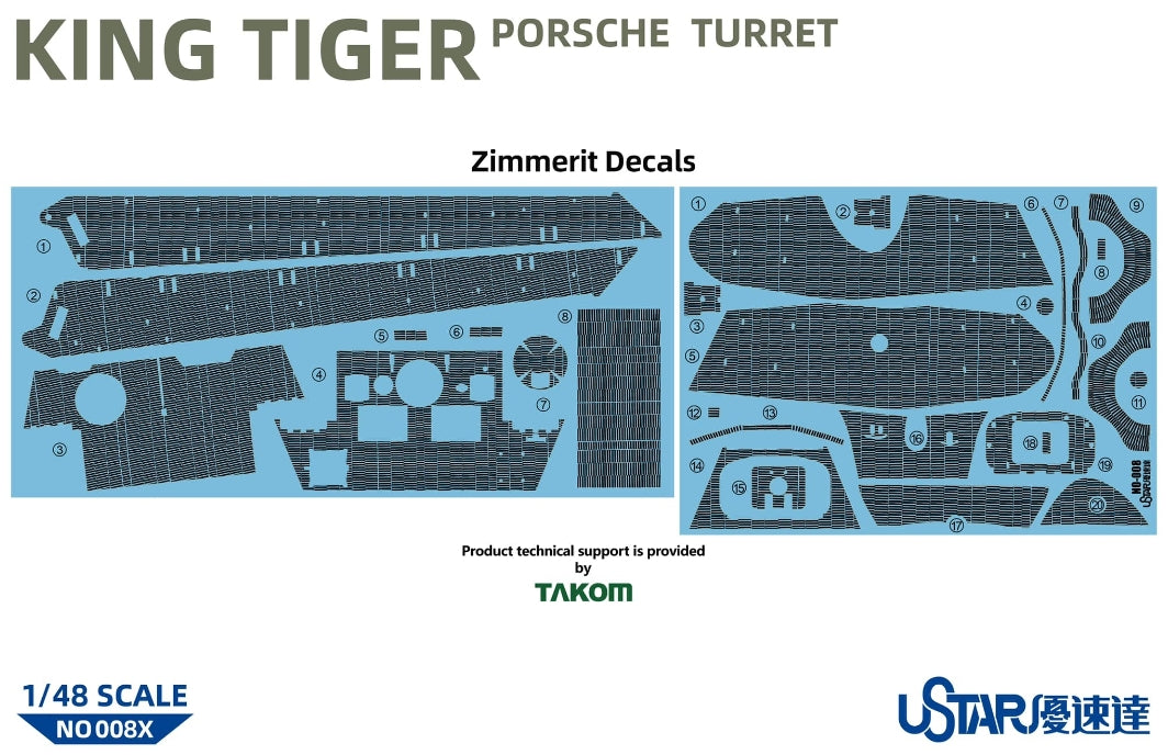 Suyata NO-008 King Tiger Tourelle Porsche avec intérieur complet 1/48 – Bild 6