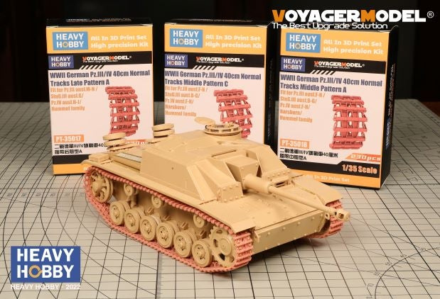 Heavy Hobby PT35018 Char allemand Pz.III/IV de la Seconde Guerre mondiale, chenilles normales de 40 cm, motif A, échelle 1/35 – image 3