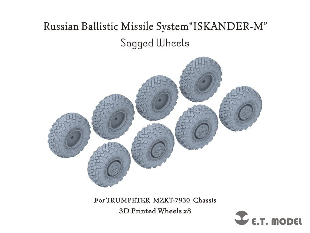 ET Model P35-125 Russian Ballistic Missile System“ISKANDER-M”Sagged Wheels for Trumpeter kit 1/35