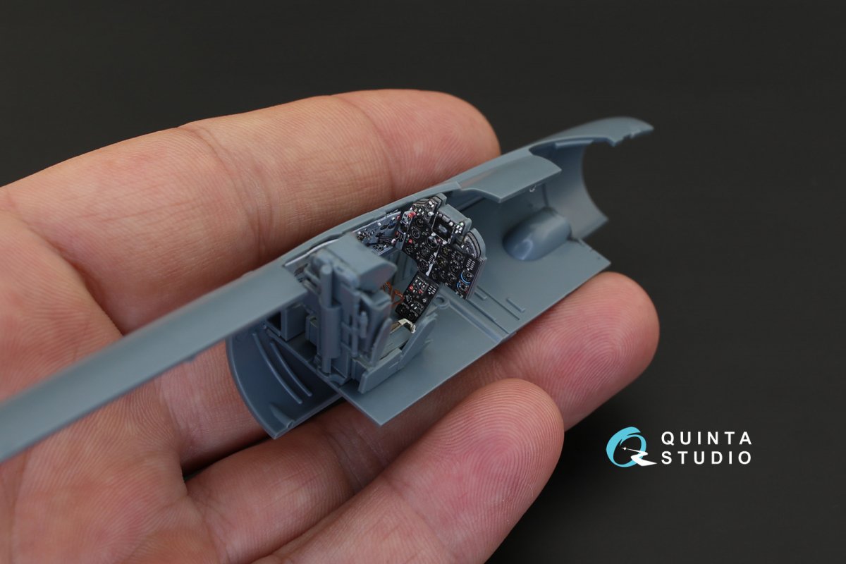Intérieur imprimé en 3D et coloré sur papier décalcomanie (pour kit Eduard) Quinta Studio QD48129 MiG-21PFM (panneaux gris) 1/48 – image 6