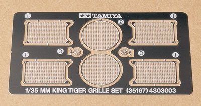 Tamiya 35167 Kit de calandre King Tiger, pièces photo-découpées, échelle 1/35