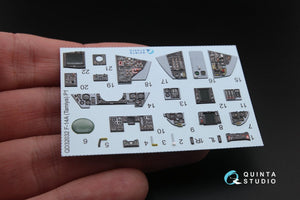 Intérieur imprimé en 3D et coloré sur papier décalcomanie Quinta Studio QD32032 pour F-14A (maquette Tamiya) au 1/32 – image 4