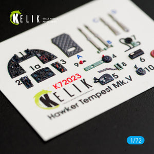 KELIK K72023 HAWKER TEMPEST MK.V DÉCALCOMANIES 3D INTÉRIEURES POUR KIT AIRFIX 1/72 – image 2