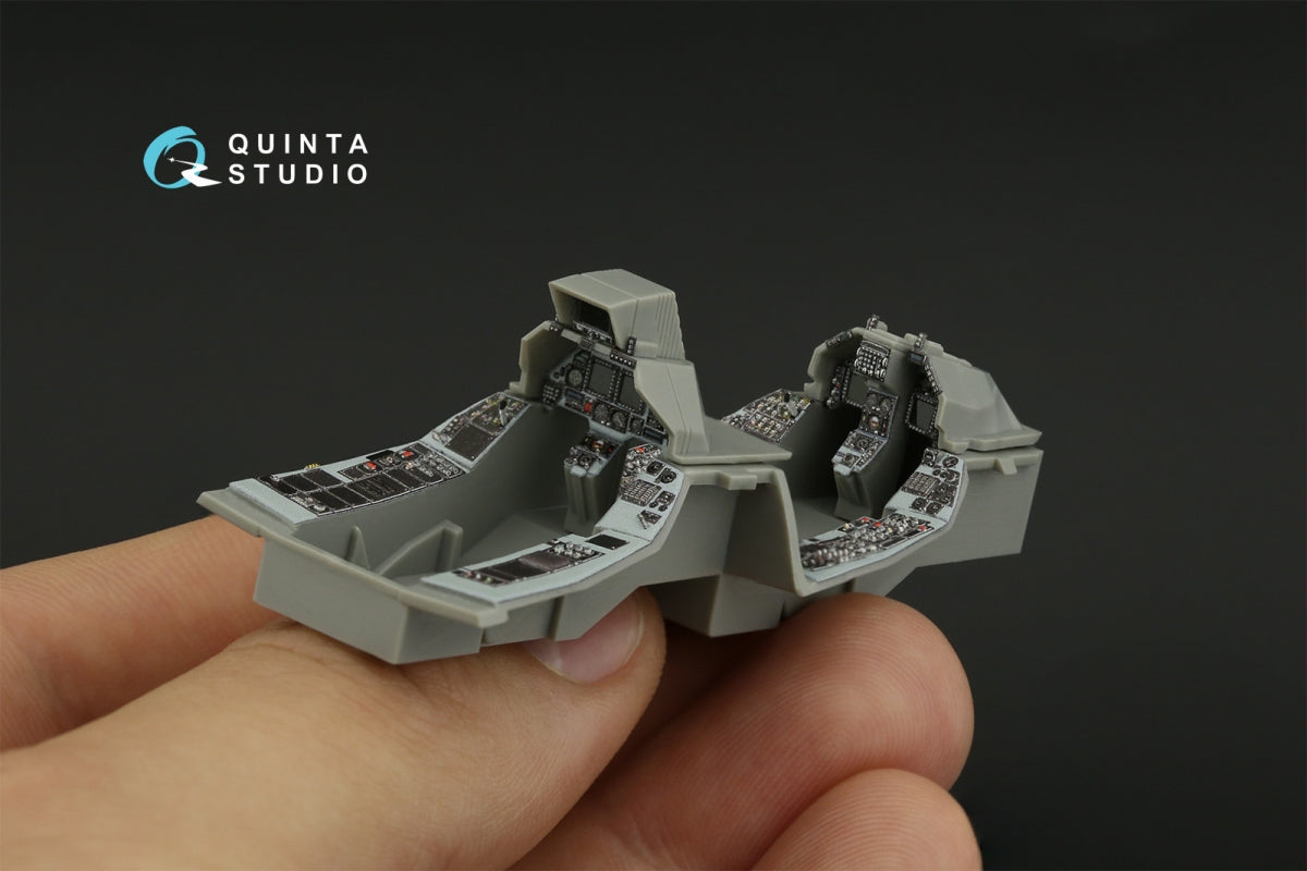 Intérieur imprimé en 3D et coloré pour le F-16D Block 40 de Quinta Studio (outil Kinetic 2022) (petite version) à l&amp;#39;échelle 1/48 – immagine 12