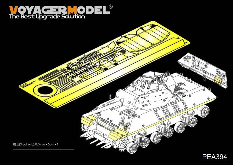 Maquette Voyager PEA394 Chasseur de chars américain M10 de la Seconde Guerre mondiale - Chenilles et pièces supplémentaires (pour TAMIYA 35350) 1/35