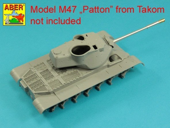 Aber 35L-284 Canon de 90 mm M-36 avec frein cylindrique pour char américain M47 Patton sans couvre-mantelure Takom/Italeri 1/35 – image 9
