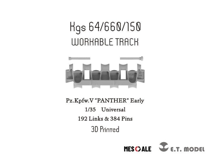 ET Model P35-002 P35-002 WWII German Pz.Kpfw.V « PANTHER » Chenille fonctionnelle (Impression 3D) 1/35