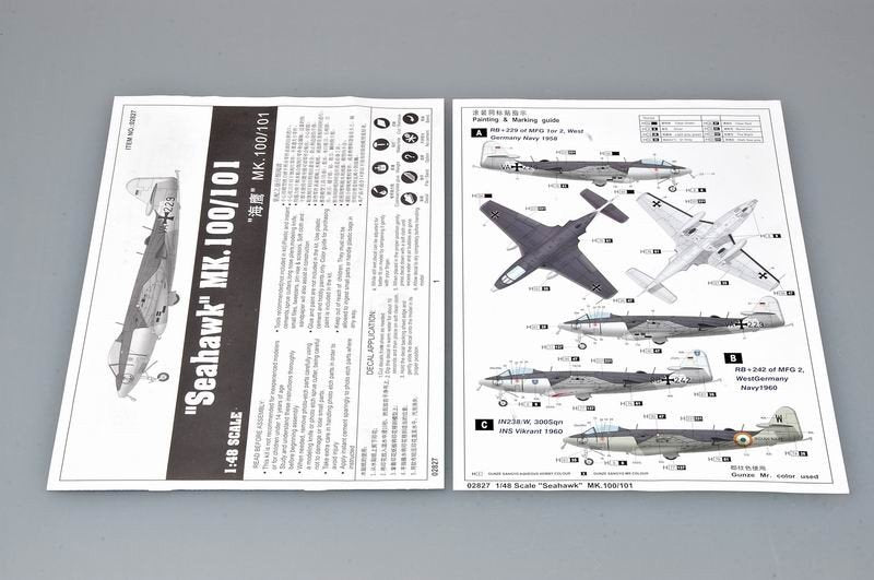 Trumpeter 02827 Hawker Sea Hawk britannique MK.100/101 (1/48) – immagine 2