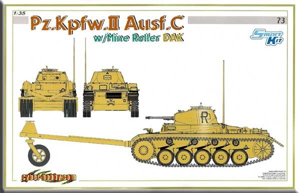 Cyber ​​​​Hobby 6752 Pz. Kpfw.II Ausf. C avec rouleau de mine DAK (1/35)