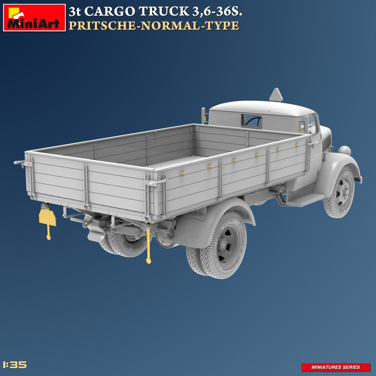 MiniArt 38079 3t CARGO TRUCK 3,6-36S. PRITSCHE-NORMAL-TYPE 1/35 – zdjęcie 4