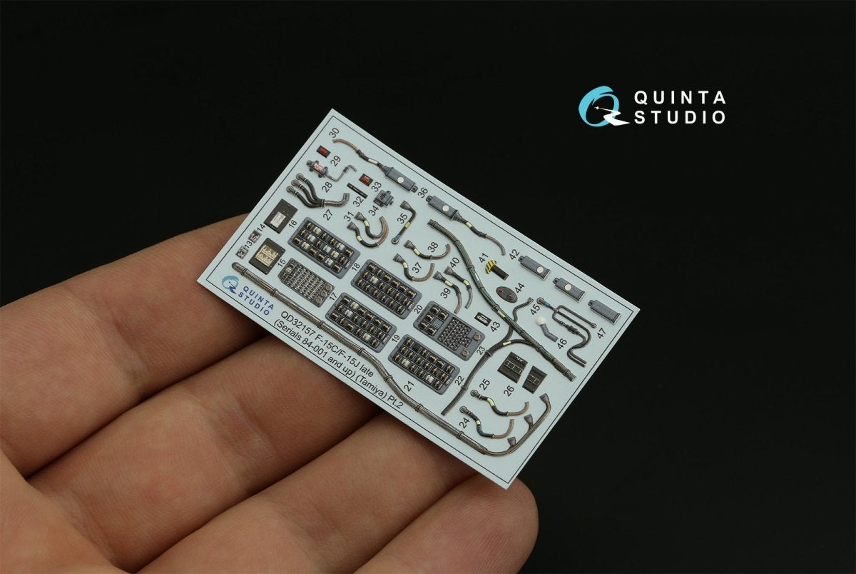 Quinta Studio QD32157 F-15C Late/F-15J late 3D-Printed &amp;amp; coloured Interior on decal paper (Tamiya) 1/32 – zdjęcie 4