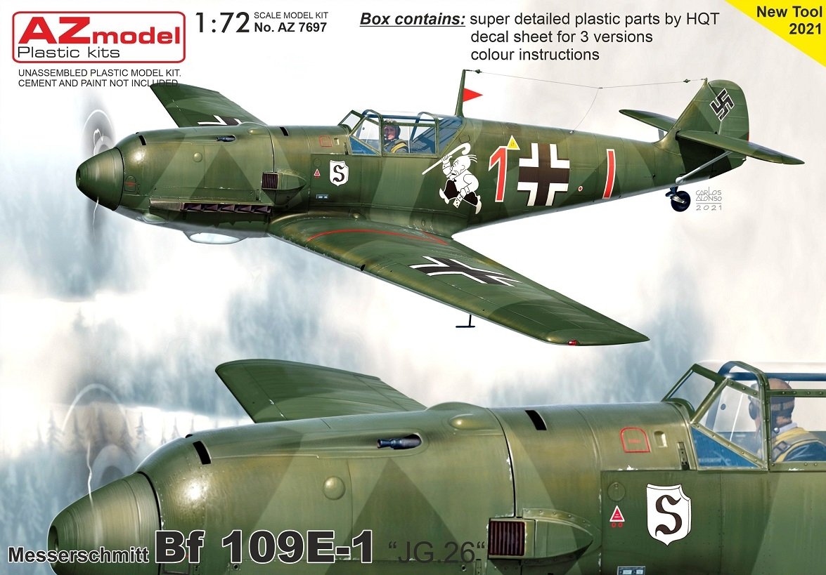 AZ Modèle AZ7697 Bf 109E-1 « JG.26 » 1/72