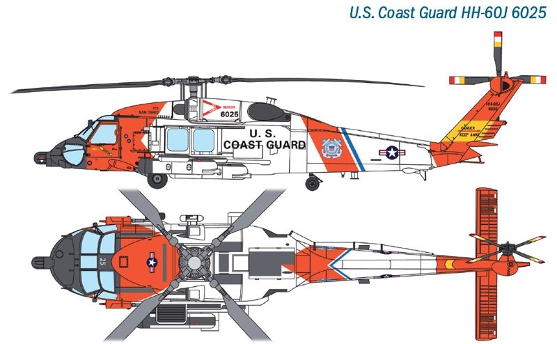 Italeri 2741 HH-60J Garde côtière américaine (1/48) – Bild 3