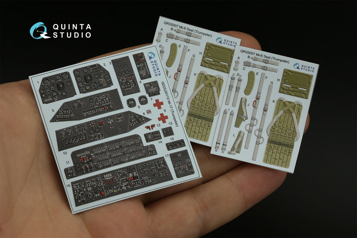 Quinta Studio QD35110 Mi-17 Intérieur coloré imprimé en 3D sur papier décalcomanie (Trumpeter) 1/35  – immagine 4