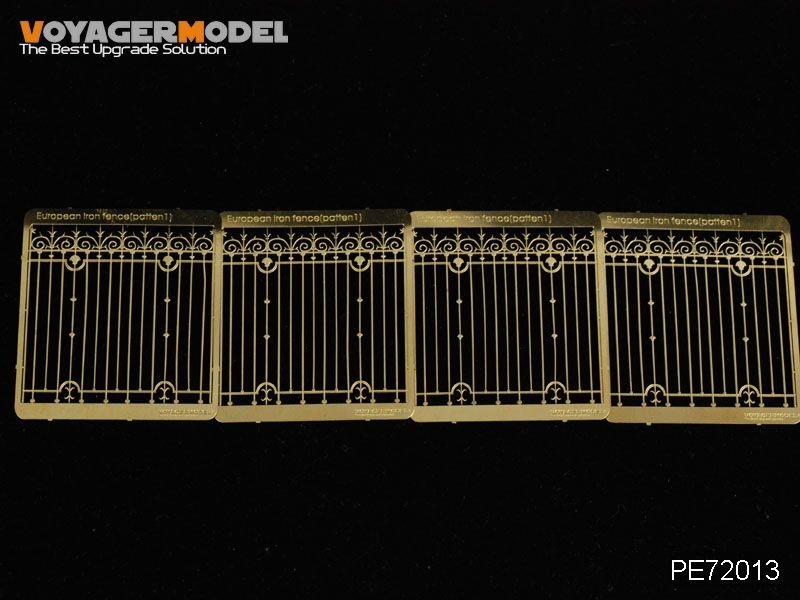 Clôture en fer européenne Voyager Model PE72013 (Modèle 1) pour tous les modèles au 1/72