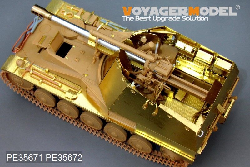 Maquette Voyager PE35672 Obusier automoteur allemand Wespe de la Seconde Guerre mondiale, ailes et blindage (pour TAMIYA 35200), échelle 1/35 – Bild 3