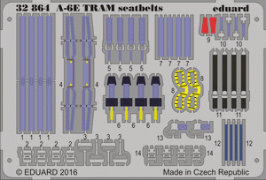 Ceintures de sécurité Eduard 32864 A-6E TRAM TRUMPETER 1/32