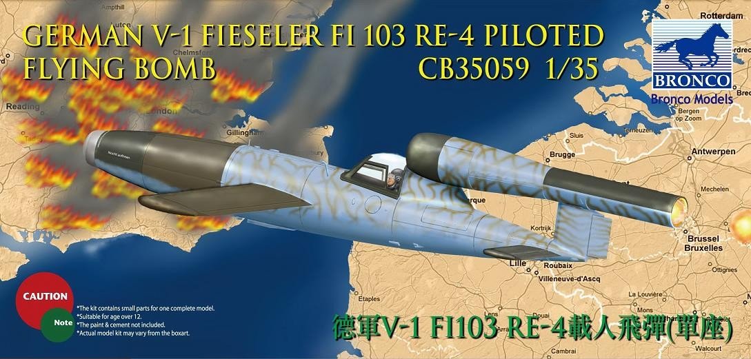Bronco CB35059 1/35 V-1 Fi103 Re 4 Bombe volante pilotée