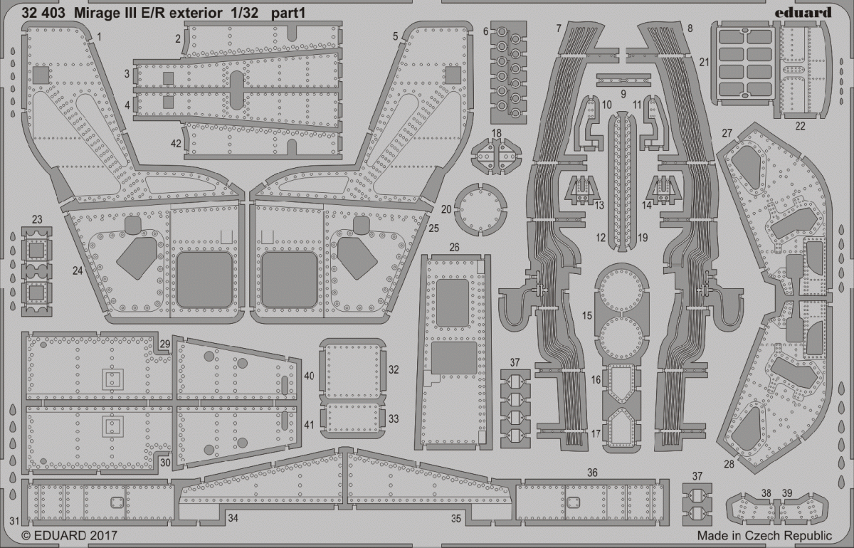 Eduard 32403 Mirage III E/R extérieur ITALERI 1/32