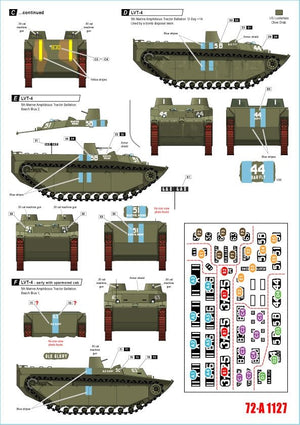 Star Decals 72-A1127 GUERRES DU PACIFIQUE AMÉRICAINES - IWO JIMA USMC LVT-4 Amtracks 1/72 – image 2