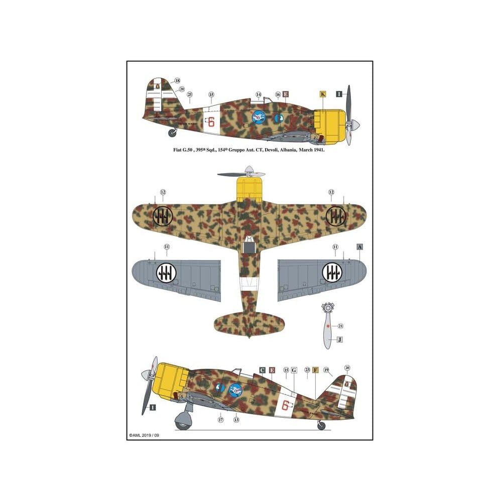 AML 72056F Fiat G.50 bis - Édition limitée 1/72 – Bild 2