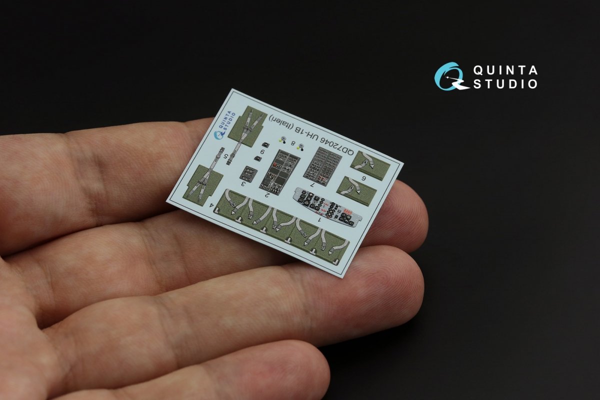 Quinta Studio QD72046 Uh-1B 3D-Printed &amp;amp; coloured Interior on decal paper (Italeri) 1/72 – zdjęcie 4