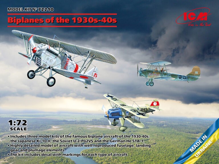 ICM 72210 Biplans des années 1930 et 1940 (Ne-51A-1, Ki-10-II, U-2/Po-2VS) 1/72