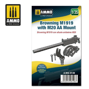 Munitions pour Mig 8148 Browning M1919 avec affût AA M20 au 1/35