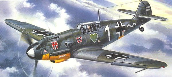 Maquette A-Model 72125 Messerschmitt Bf-109 F-4 Chasseur allemand de la Seconde Guerre mondiale, échelle 1/72