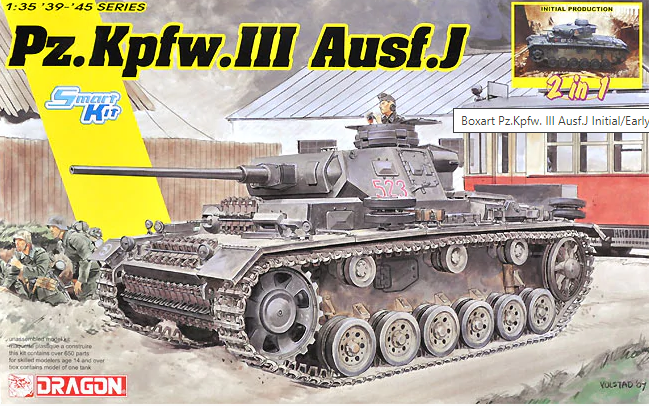 Dragon 6954 Pz.Kpfw. III Ausf.J Production initiale/débutante 2 en 1 1/35 
