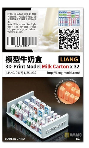 Modèle imprimé en 3D Liang 0417 : brique de lait x 32 1/32 1/35 – imagen 2