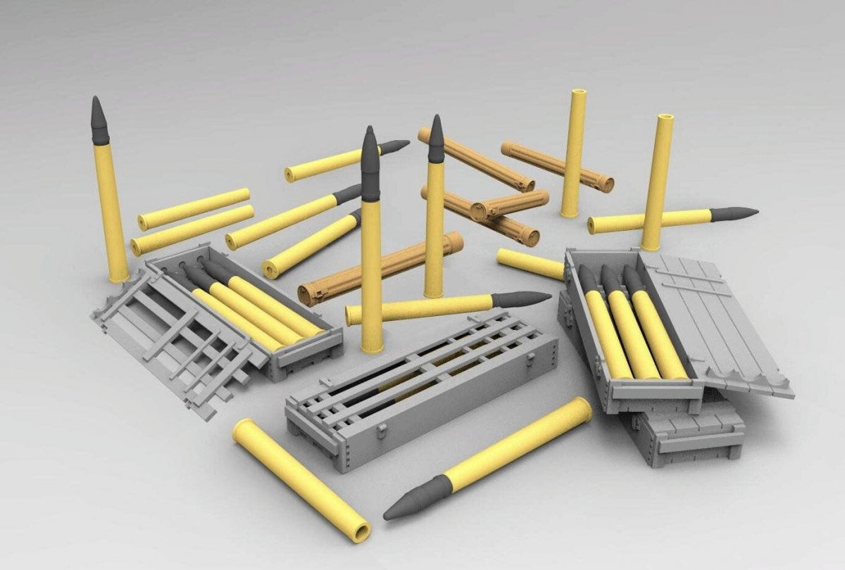 Gecko Models 16GM0014 Coffret de munitions Pak 40 de 7,5 cm allemand avec obus, échelle 1/16 – immagine 5