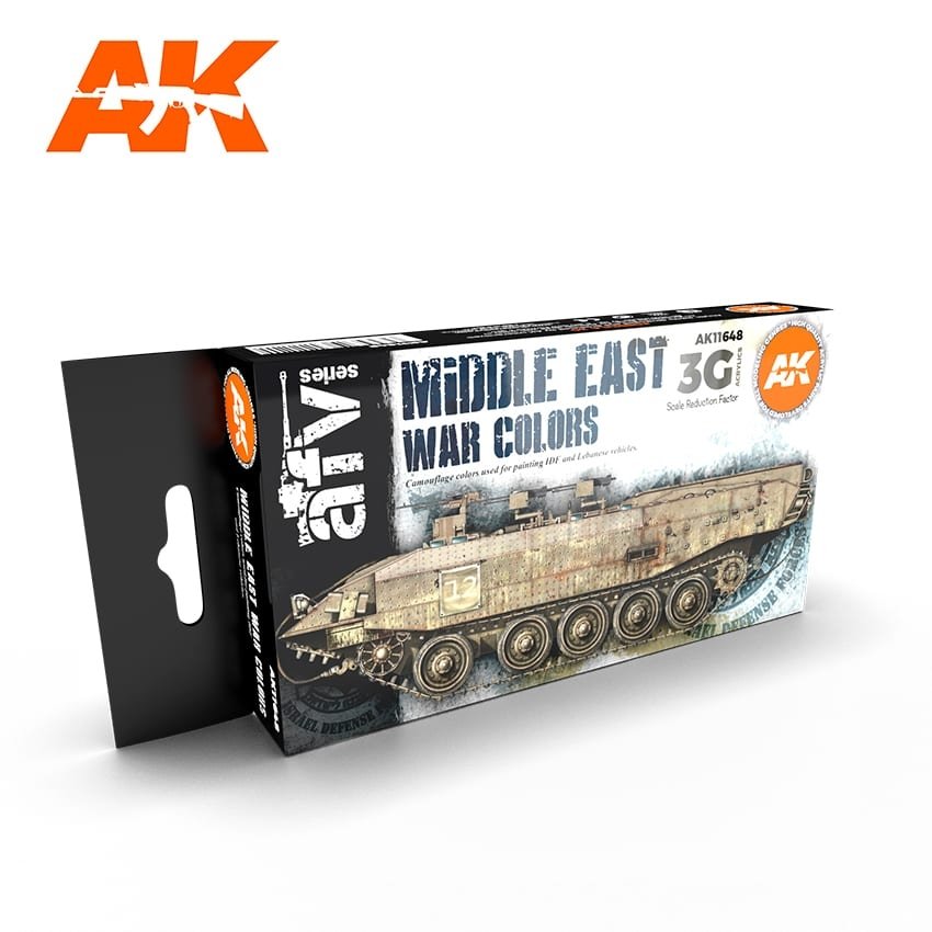 AK Interactive AK11648 3G COULEURS DE GUERRE DU MOYEN-ORIENT 6 x 17 ml