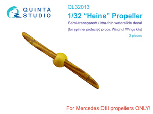 Quinta Studio QL32013 Hélices en bois Heine (Wingnut Wings) 1/32