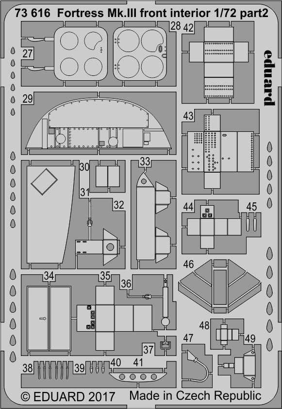 Eduard 73616 Fortress Mk. III intérieur avant AIRFIX 1/72 – Bild 2