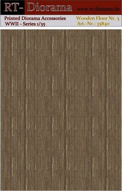 Accessoires imprimés RT-Diorama 35840 : Plancher en bois n° 5 1/35 