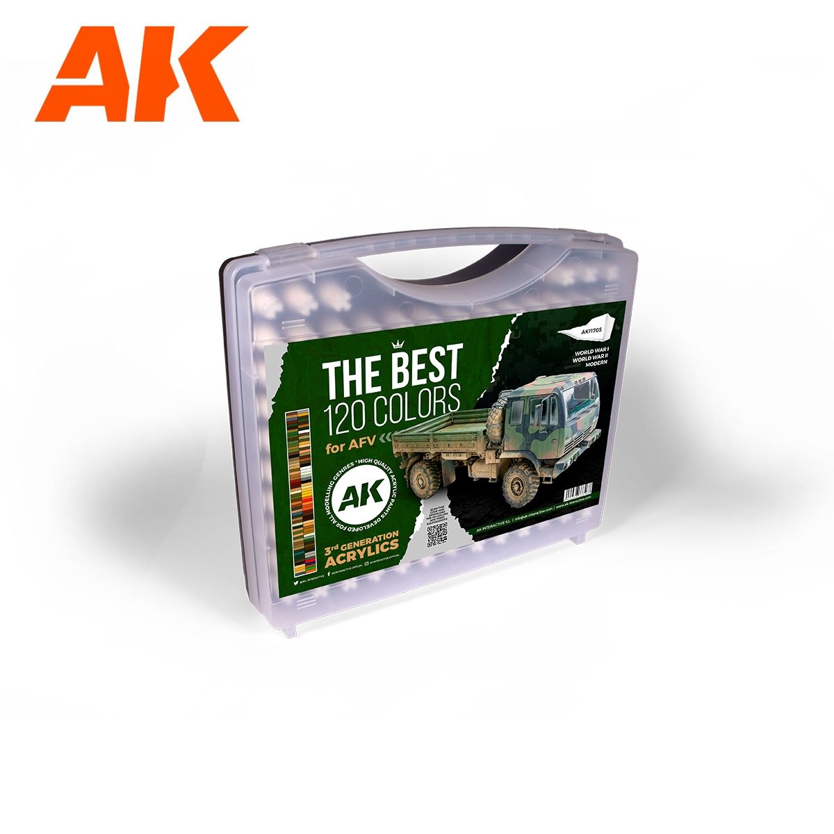 AK Interactive AK11705 LES 120 MEILLEURES COULEURS POUR VÉHICULES AFV