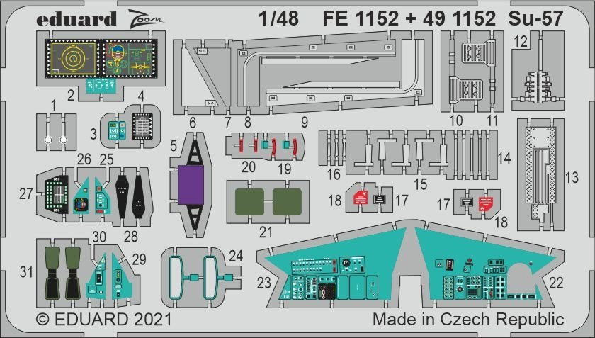 Eduard FE1152 Su-57 pour ZVEZDA 1/48